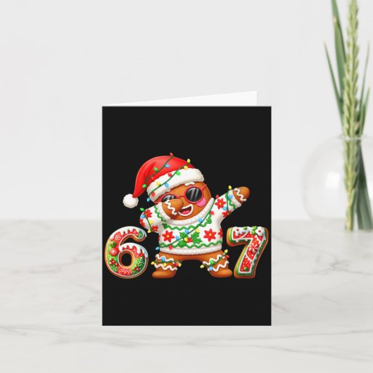 Carte Dressage Funny Gingerbread Six Seven 67 Crème Glac (Devant)