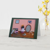 Carte Dressing Scottie Grey Card (Fleur jaune)