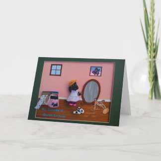 Carte Dressing Scottie Grey Card