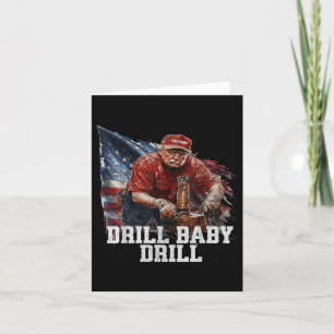 Carte Drill Baby Drill American 2025 Trump Président Us