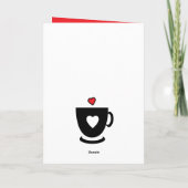 Carte Drink more coffee white red birthday (Dos)