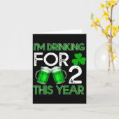 Carte Drinking For 2 This Year Shirt St Patricks Day (Fleur jaune)
