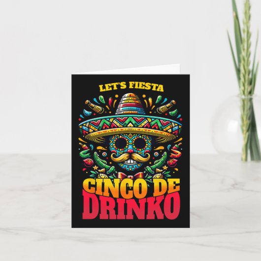 Carte Drinko de Cinco De Mayo drôle et cool (Devant)