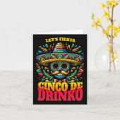 Carte Drinko de Cinco De Mayo drôle et cool (Fleur jaune)