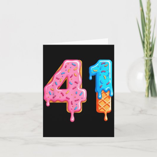 Carte Drip 41 Mème Style de Baseball Cool Numéro Quarant (Devant)
