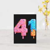 Carte Drip 41 Mème Style de Baseball Cool Numéro Quarant (Fleur jaune)