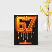 Carte Dripng Gold 67 Meme Respect The Drip 67 Golden Aur (Fleur jaune)