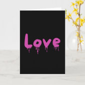 Carte dripped Love rose (Fleur jaune)