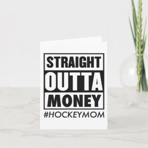 Carte Droit devant l'argent Hockey Maman drôle Ice Hocke