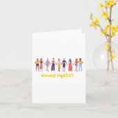 Carte Droits des femmes ! ! Autocollant (Fleur jaune)