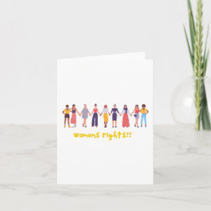 Carte Droits des femmes ! ! Autocollant