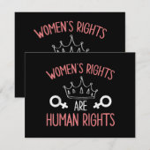 Carte Droits des femmes Les droits des femmes sont des d (Devant / Derrière)