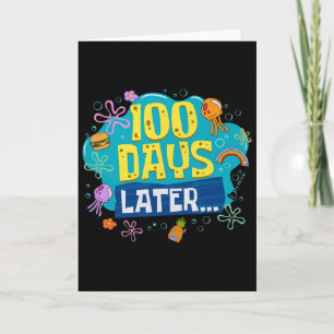 Carte Drôle 100 jours plus tard enseignant enfants heure