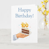 Carte Drôle 100ème (Fleur jaune)