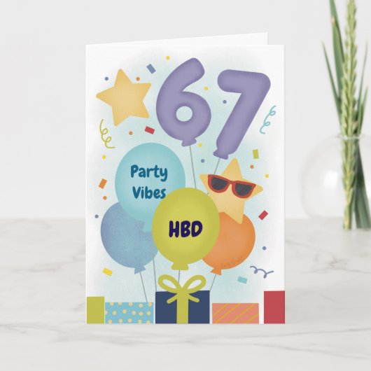 Carte Drôle 13e Anniversaire Adolescent 6 7 Mème (Devant)