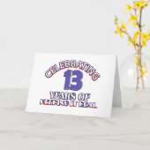 Carte Drôle 13ème anniversaire conceptions (Fleur jaune)