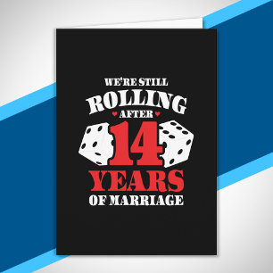 Carte Drôle 14e Anniversaire de Mariage Couple Marié dep