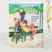 Carte Drôle 1950 Femme au foyer (Fleur jaune)