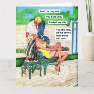 Carte Drôle 1950 Femme au foyer