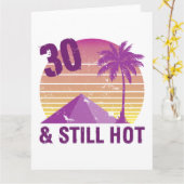 Carte Drôle 30e Anniversaire Hot (Fleur jaune)