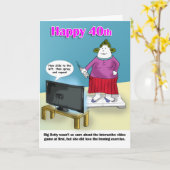 Carte drôle 40e anniversaire (Fleur jaune)