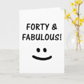 Carte Drôle 40e anniversaire cadeaux (Fleur jaune)