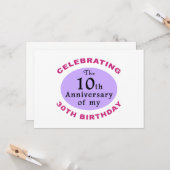 Carte Drôle 40e anniversaire Gag Dons (Devant/Arrière en situation)