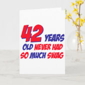 Carte drôle 42 ans anniversaire (Fleur jaune)