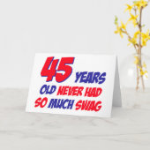 Carte drôle 45 ans anniversaire (Fleur jaune)