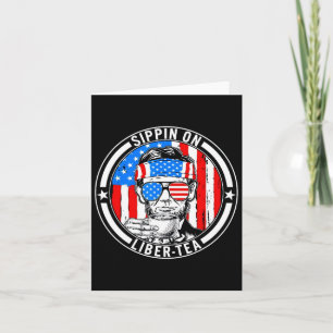 Carte Drôle 4 juillet Sippin Sur Liber-tea Liberty Usa