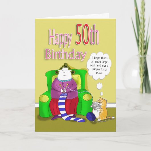 Carte drôle 50e anniversaire (Devant)