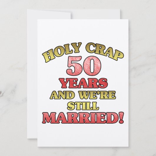 Carte Drôle 50e Anniversaire (Devant)