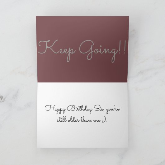 Carte drôle 50e anniversaire (Intérieur)