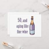 Carte Drôle 50e anniversaire Idées cadeaux (Devant/Arrière en situation)