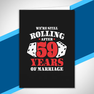 Carte Drôle 59e Anniversaire de Mariage Couple Marié dep