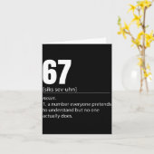 Carte Drôle 67 Définition La Signification De 67 Mème Si (Fleur jaune)