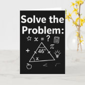 Carte Drôle 67 Math Meme Résoudre Le Problème Enseignant (Fleur jaune)