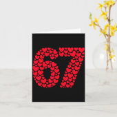 Carte Drôle 67 Meme 6 7 Langage Gen Alpha pour la Saint- (Fleur jaune)