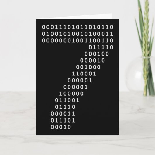 Carte Drôle 67 Mème Code Binaire Tech Geek Numérique Six (Devant)