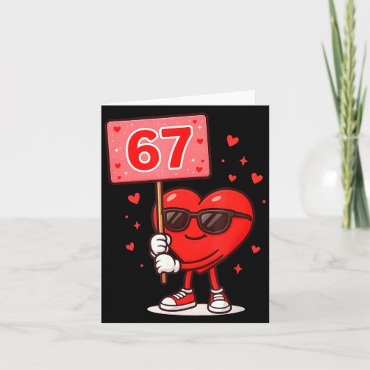 Carte Drôle 67 Meme Mignon Saint Valentin Six Sept Amour (Devant)
