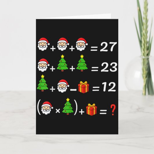 Carte Drôle 67 Meme Noël Math Professeur Santa Six Sept (Devant)