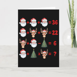 Carte Drôle 67 Meme Noël Math Professeur Santa Six Sept