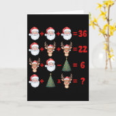 Carte Drôle 67 Meme Noël Math Professeur Santa Six Sept (Fleur jaune)