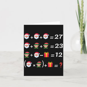 Carte Drôle 67 Meme Noël Prof de Maths Santa Six Sept