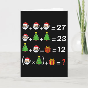 Carte Drôle 67 Mème Noël Prof de Maths Santa Six Sept