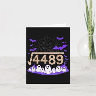 Carte Drôle 67 Mème Prof de maths 6 7 Halloween Carré Ro