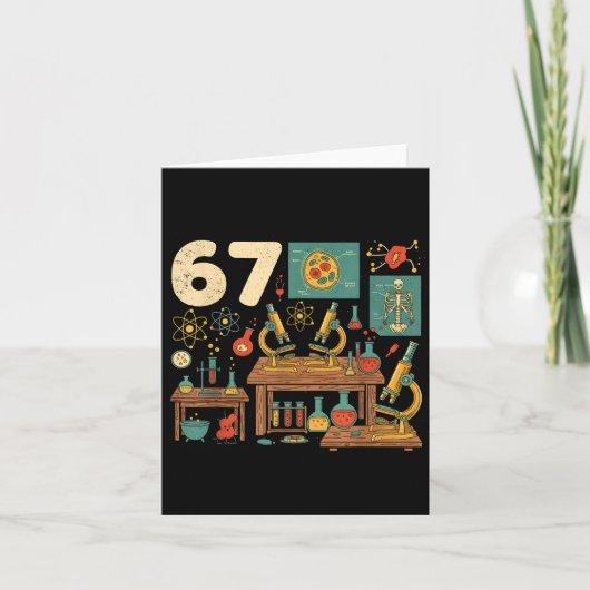Carte Drôle 67 Mème Prof de Science Élèves Six Sept M (Devant)