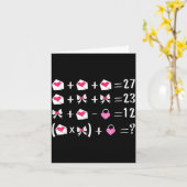 Carte Drôle 67 Meme Saint-Valentin Math Professeur Nœud  (Fleur jaune)