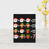 Carte Drôle 67 Meme Santa Prof de Maths Noël Six Sept (Fleur jaune)