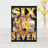 Carte Drôle 67 Meme Six Sept Chat Meme Drôle Bootleg Gra (Fleur jaune)